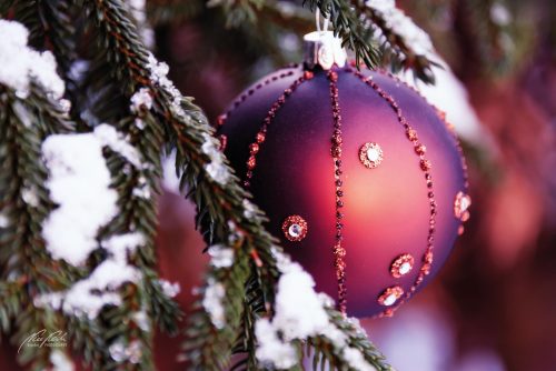 FTK601-6975-Christbaumkugel-mit-Tannenast-und-Schnee